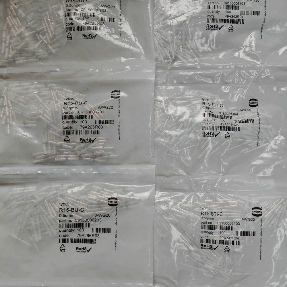 New Original Harting 09150006203 Han D F Crimp Contact Ag AWG 20 New Original Harting 09150006203 Han D F Crimp Contact Ag AWG 20