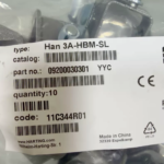 New Original Harting 09200030301 Han A Size 3A Single Lever Bulkhead Base Housing - Image 3