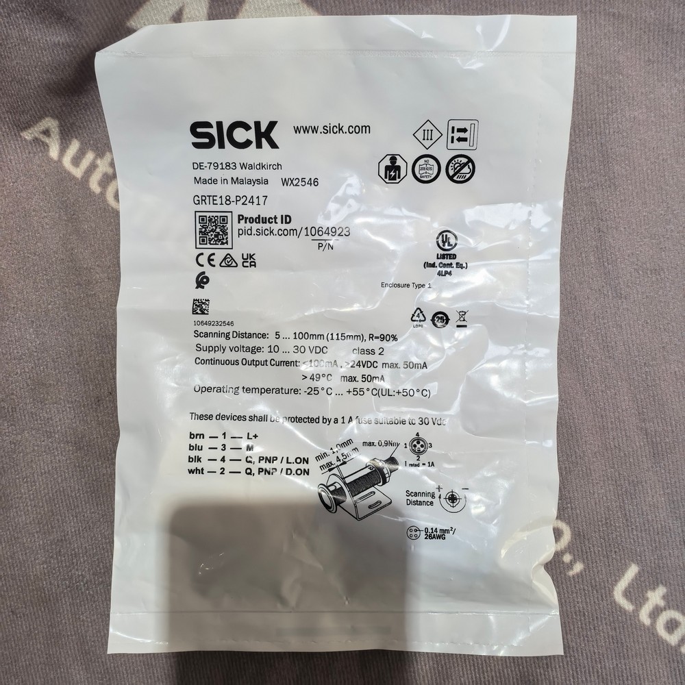 New Original SICK 1064923 GRTE18-P2417 M18 Diffuse Reflection Photoelectric Switch New Original SICK 1064923 GRTE18-P2417 M18 Diffuse Reflection Photoelectric Switch
